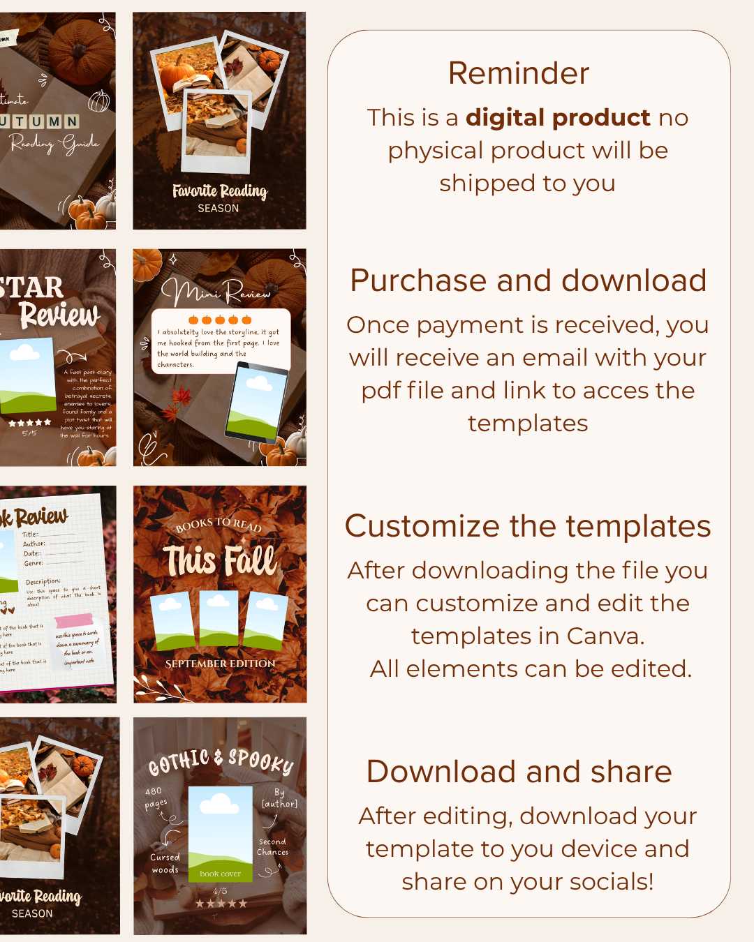 FALL STARTER PACK ~ Planner + Templates