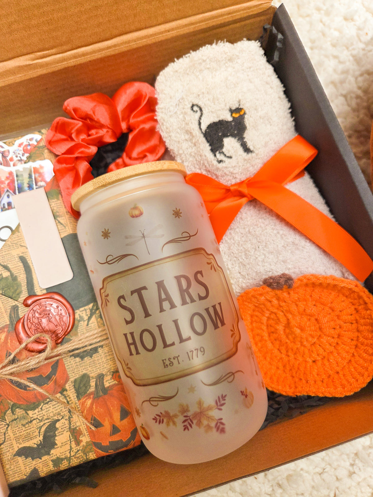 Glass cup 'Cozy Fall'