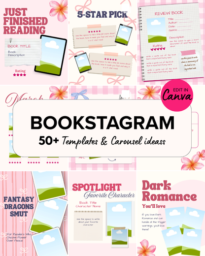 50+ Bookstagram Spring Templates