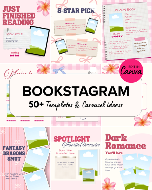 50+ Bookstagram Spring Templates