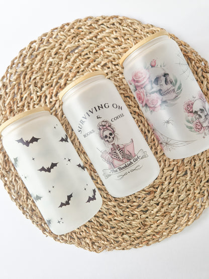 Glass Cup 'Bookish Girl'