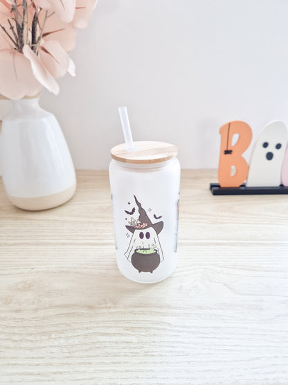 Halloween Glass Cup 'Three Little Ghost'