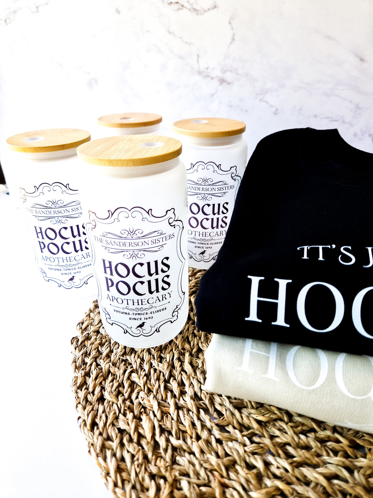 Halloween Glass Cup 'Hocus Pocus'