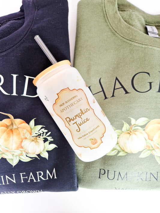 Glass Cup 'Pumpkin Juice'