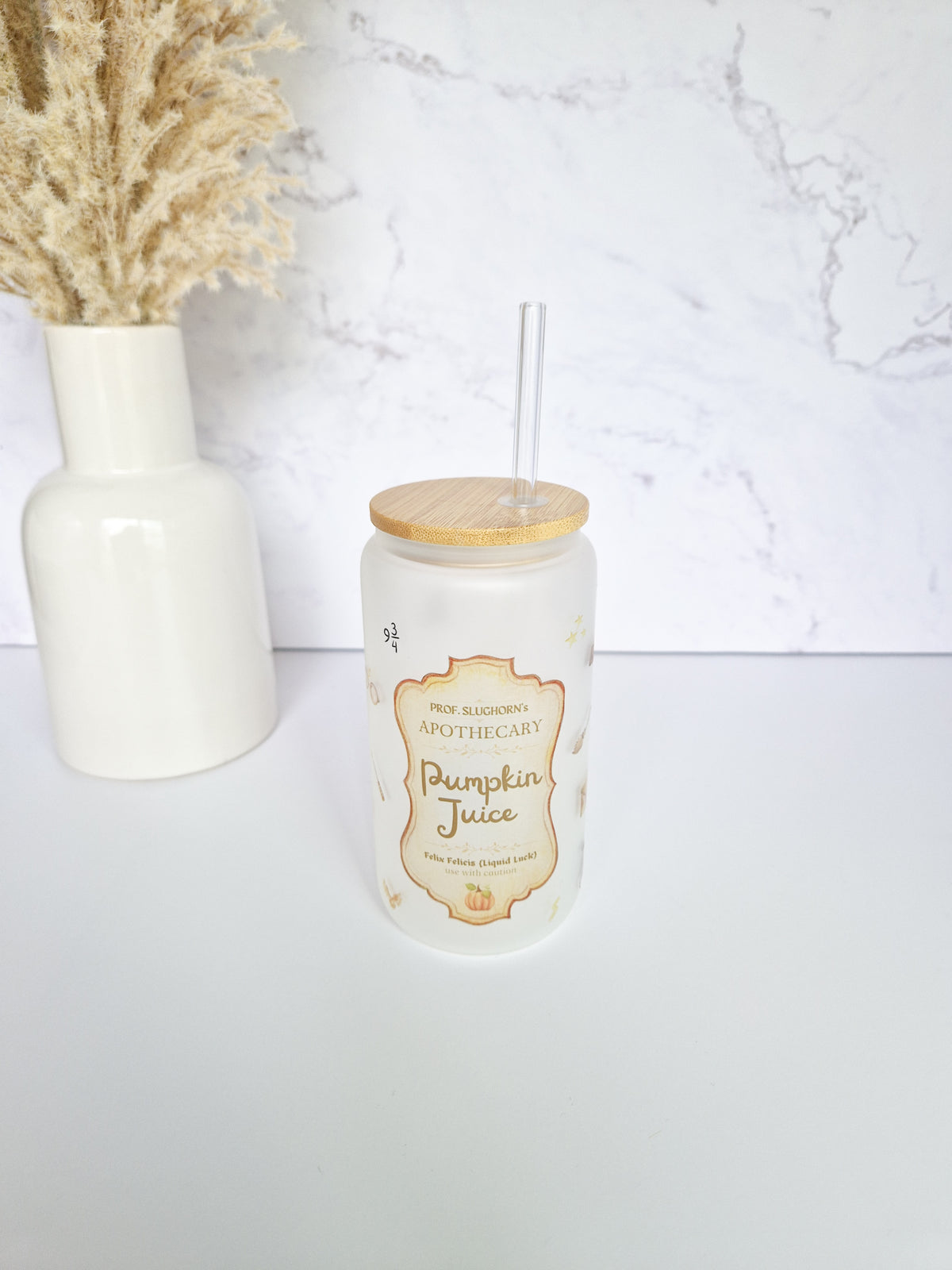 Glass Cup 'Pumpkin Juice'