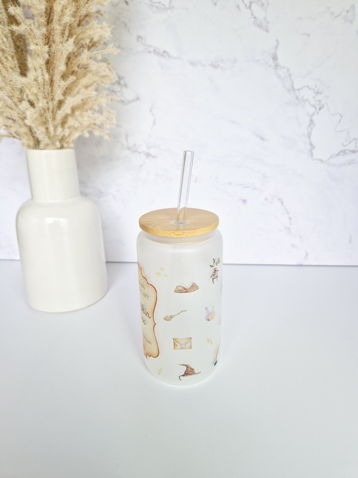 Glass Cup 'Pumpkin Juice'