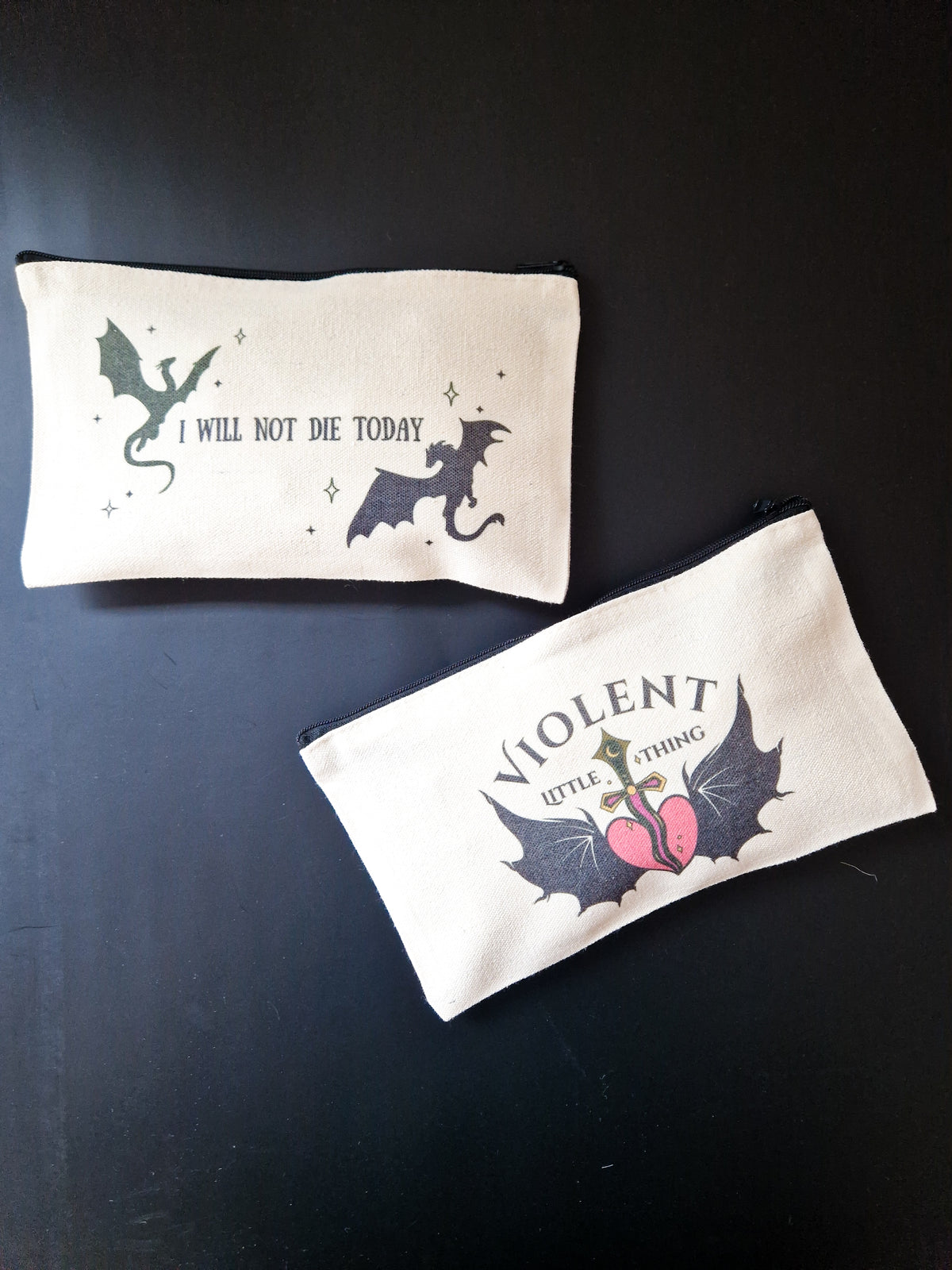 Canvas Small essentials bag 'Dragons'