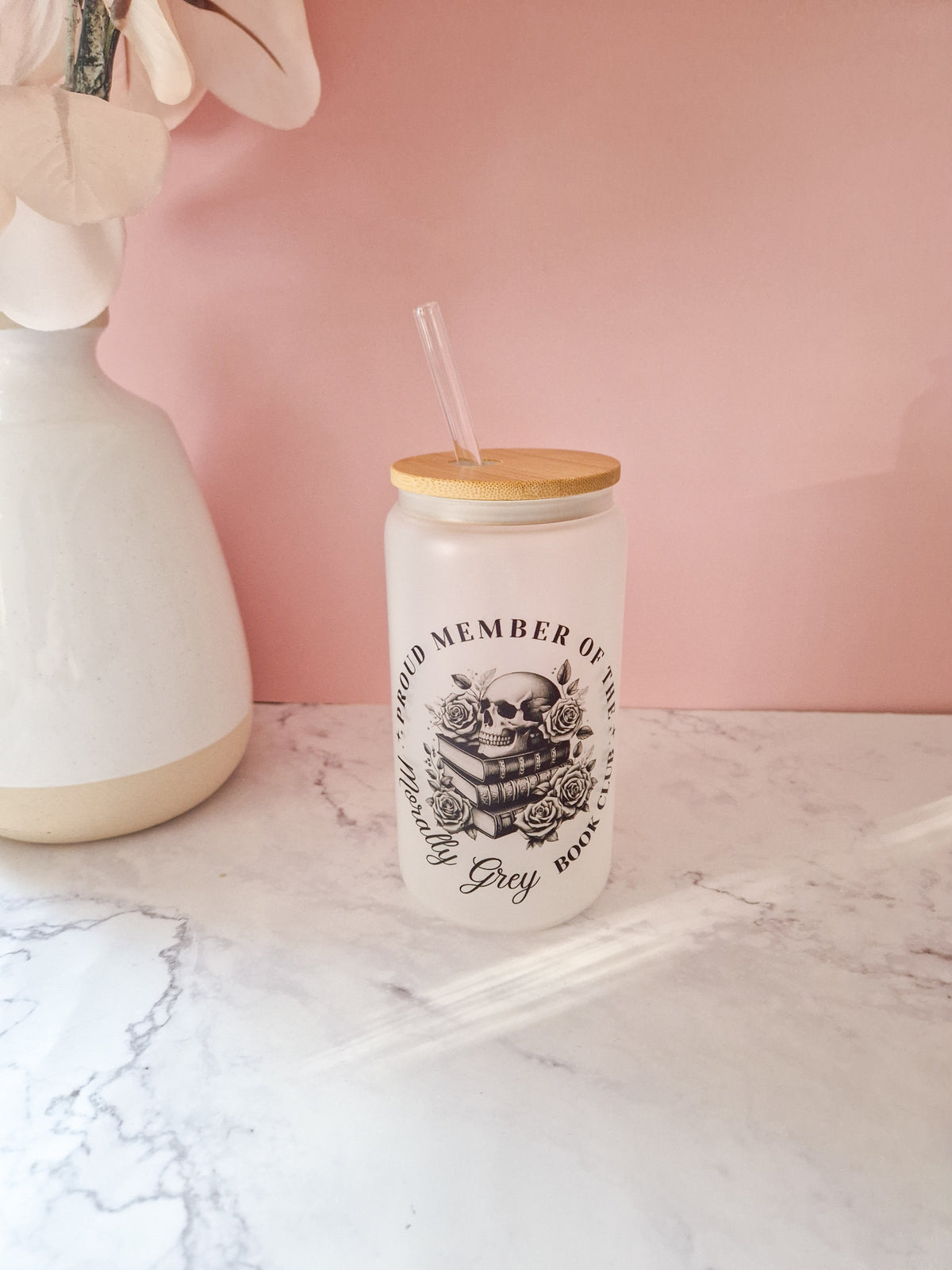 Glass cup Morally Grey'