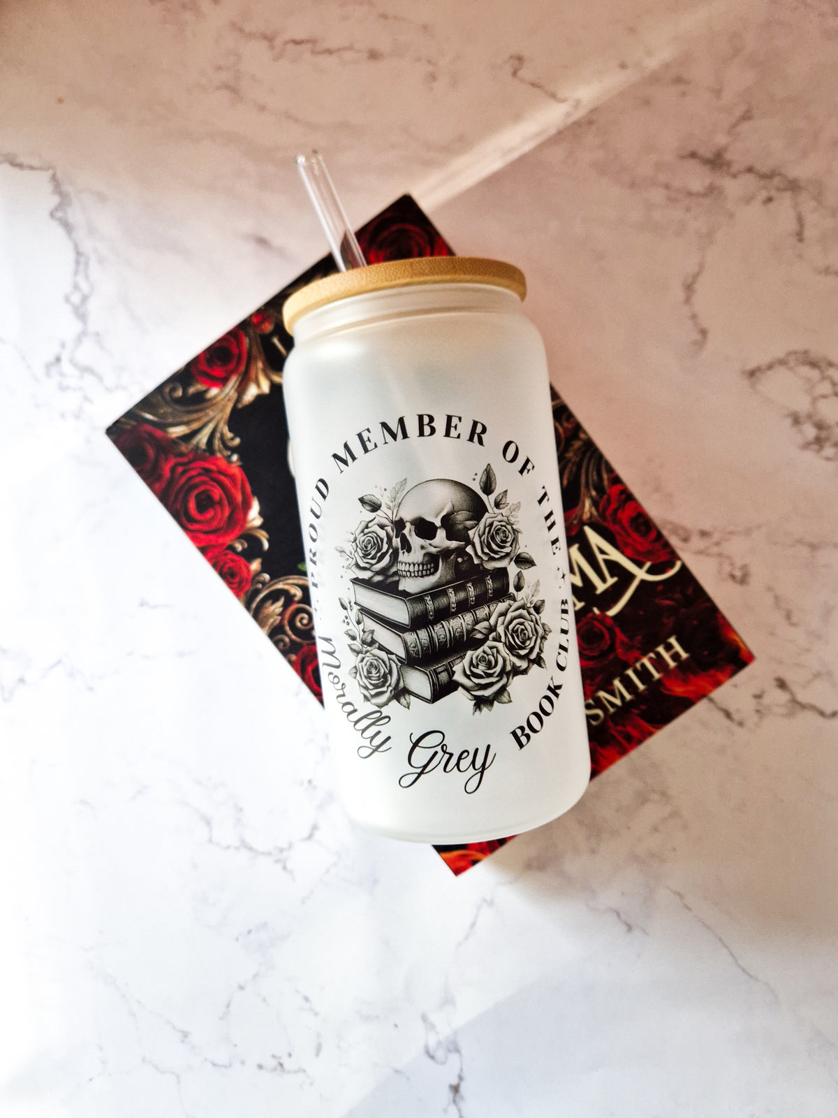 Glass cup Morally Grey'