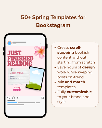 50+ Bookstagram Spring Templates