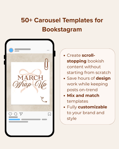 Bookstagram 50+ Carousel Templates + Ideas