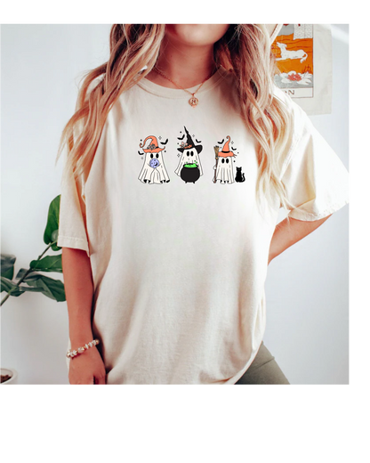Halloween t-shirt / Crewneck longsleeve 'Three little Ghosts'
