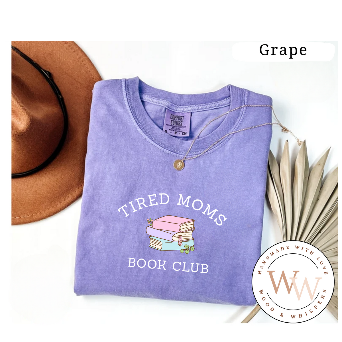 T-shirt Tired Moms Book Club - minimalistic