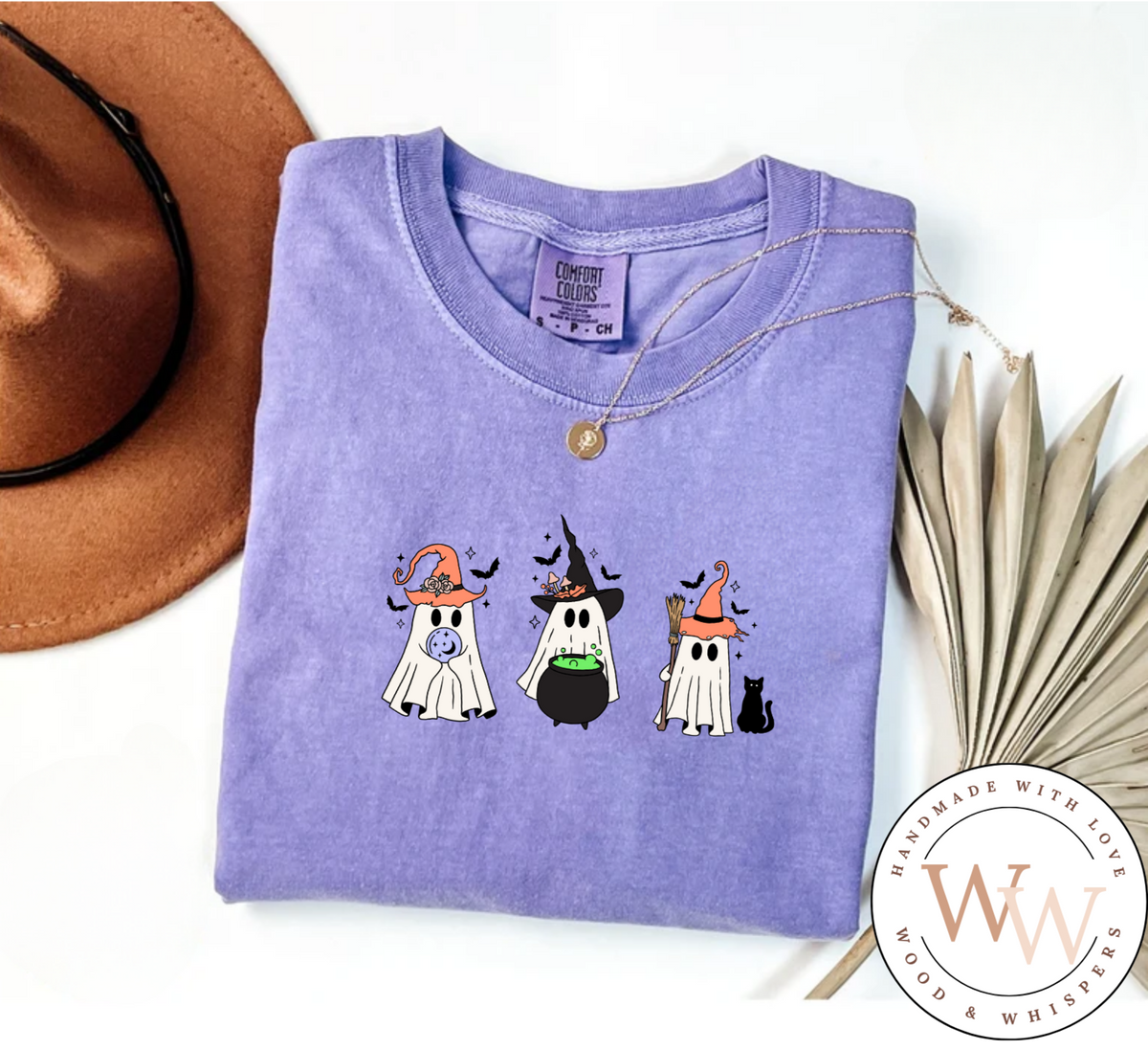 Halloween t-shirt / Crewneck longsleeve 'Three little Ghosts'