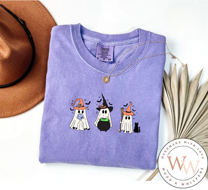 Halloween t-shirt / Crewneck longsleeve 'Three little Ghosts'
