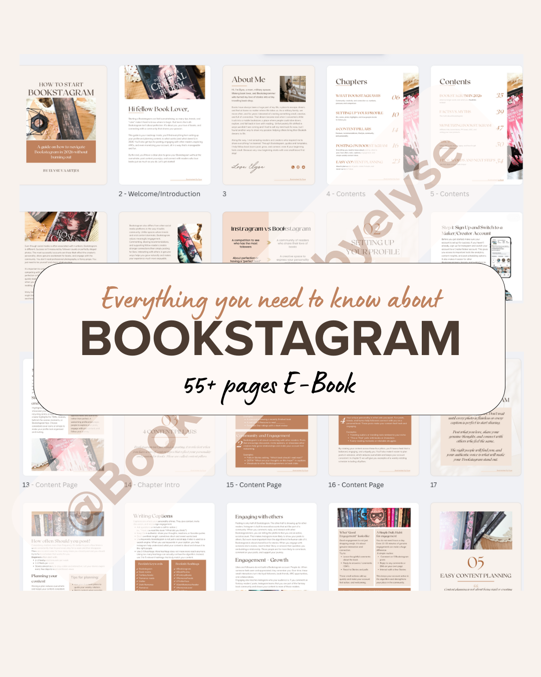 COMPLETE PACKAGE Bookstagram Guide + 50 Scrapbook templates + 30 Day Content Planner
