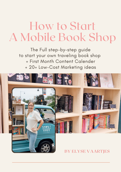 FULL Guide 'How to Start A Mobile Book Shop' + First Month Content Planner + 20+ Low Cost Marketing ideas